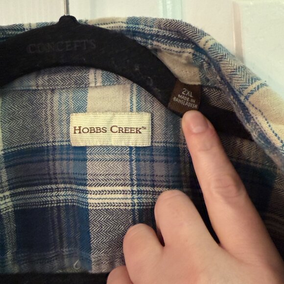 Mens Hobbs Creek Flannel Button-Up - Size 2XL - Picture 2 of 5